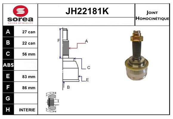 KIT CV JOINT AVEC KR - LEONE 1