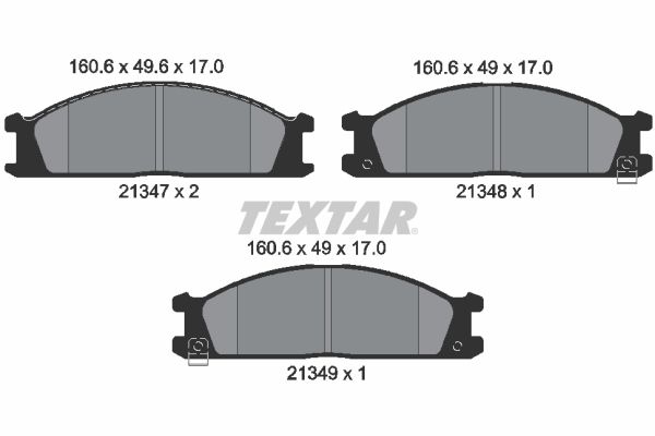 Brake Pad Set, disc brake 2134702