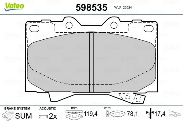 PLAQ FREIN TOYOTA LAND CRUISER  9900