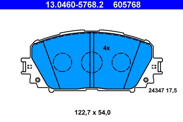 Brake Pad Set, disc brake 13.0460-5768.2