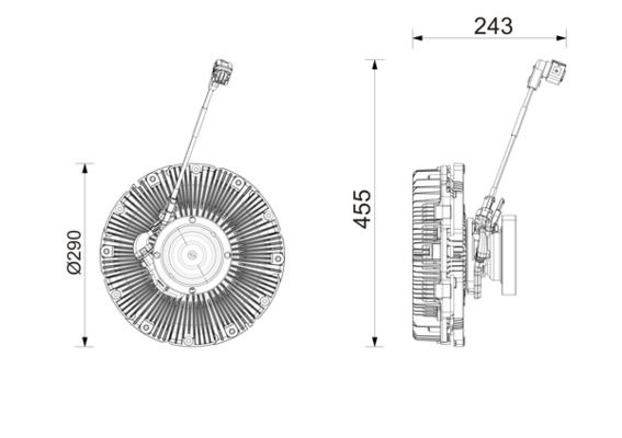 Acoplamiento, ventilador del radiador