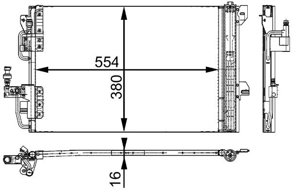 Condenser, air conditioning AC 665 000S