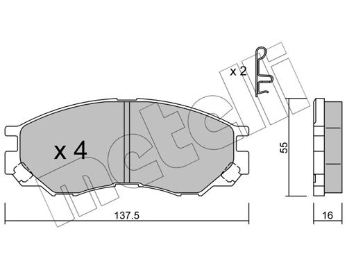 Brake Pad Set, disc brake 22-0401-0