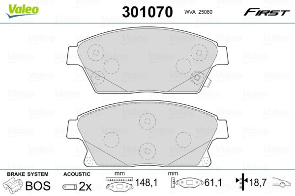 Brake Pad Set, disc brake 301070