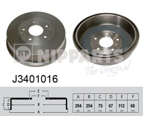 J3401016 NIPPARTS fékdob
