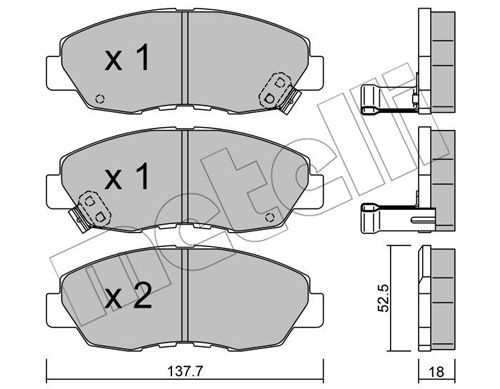 Brake Pad Set, disc brake 22-0384-0