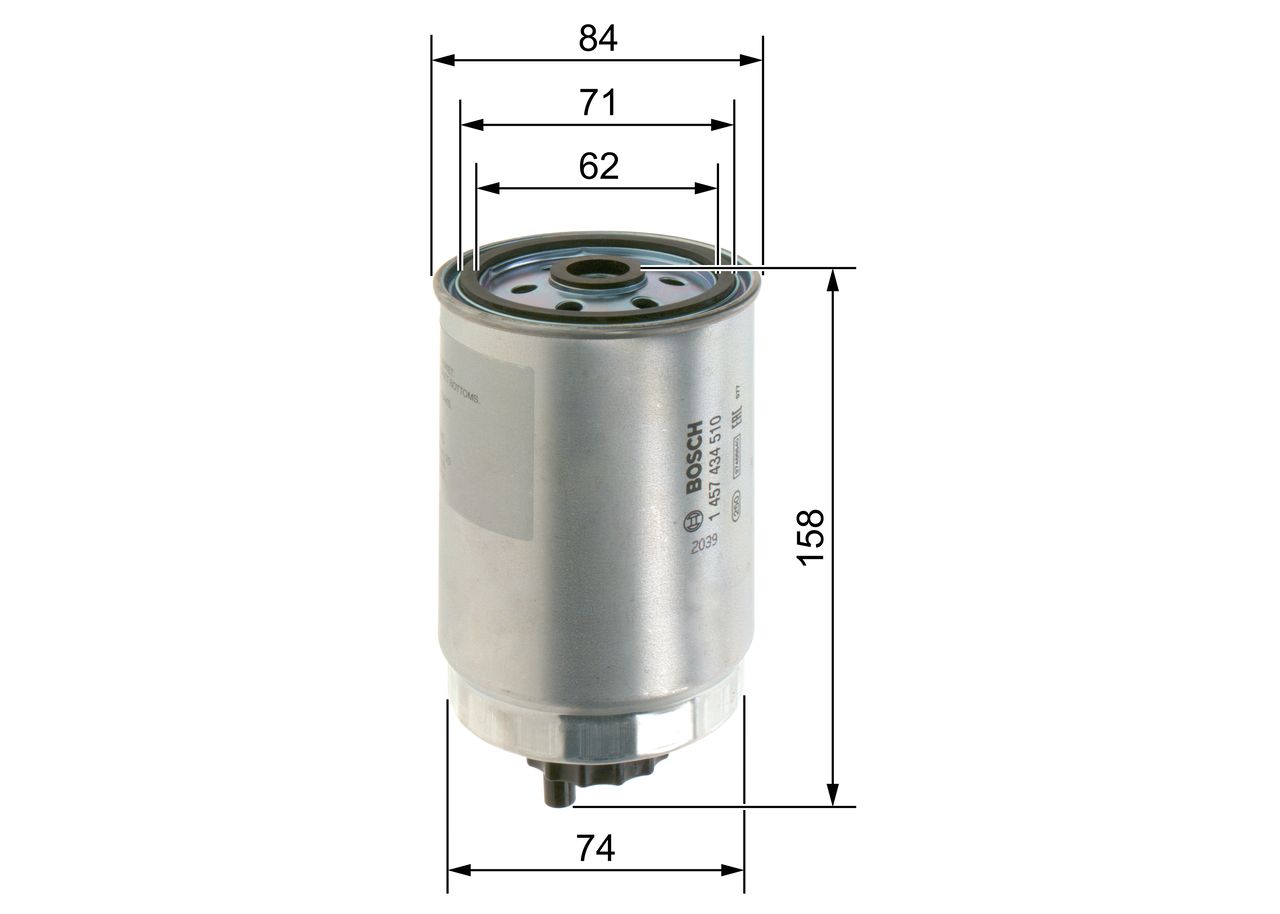 BOSCH 1 457 434 510 - Kraftstofffilter
