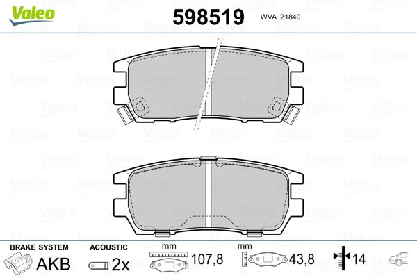 Brake Pad Set, disc brake 598519