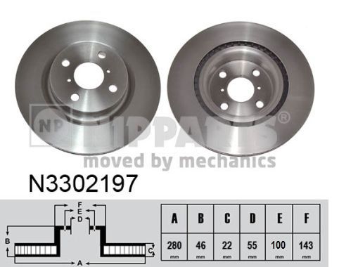 N3302197 NIPPARTS féktárcsa