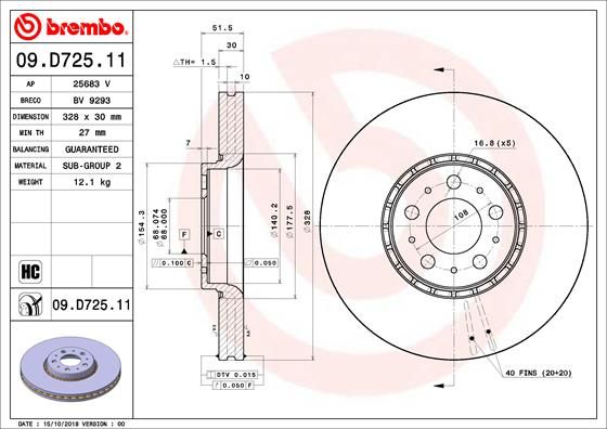 Brake Disc 09.D725.11