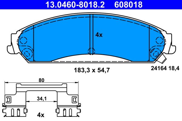 Brake Pad Set, disc brake 13.0460-8018.2