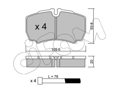 Brake Pad Set, disc brake 822-604-0