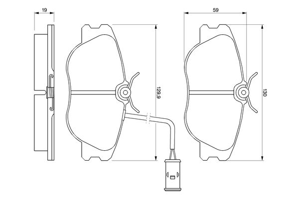 Brake Pad Set, disc brake 0 986 424 167