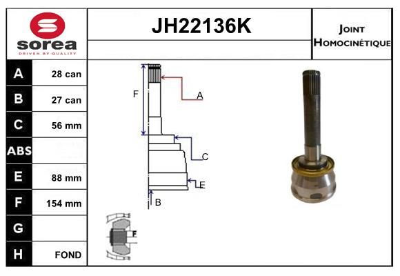 KIT CV JOINT AVEC KR026 - PAJERO