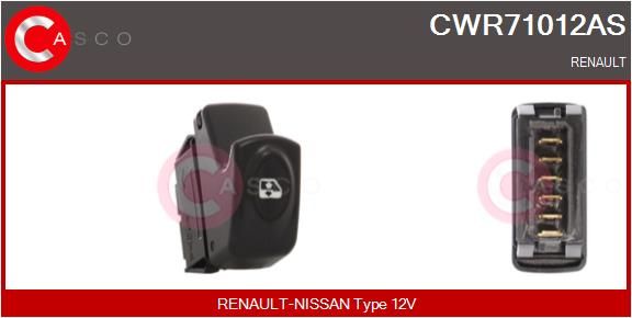 CWR71012AS CASCO Brand New HQ kapcsoló, ablakemelő