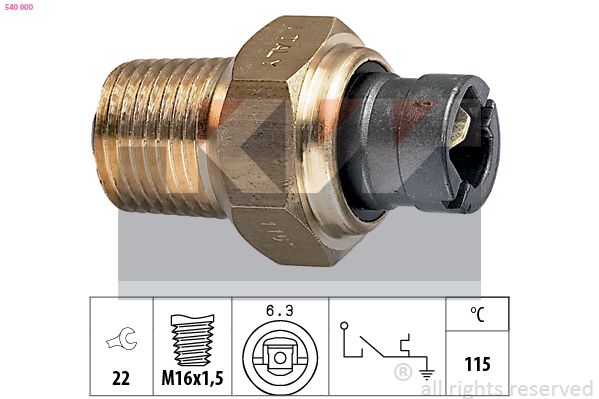 KW 540 000 - Temperaturschalter, K&uuml;hlmittelwarnlampe