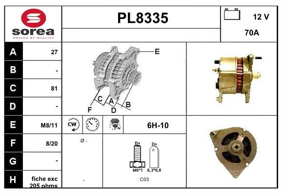 ALTERNATEUR PL - MASSEY FERGU