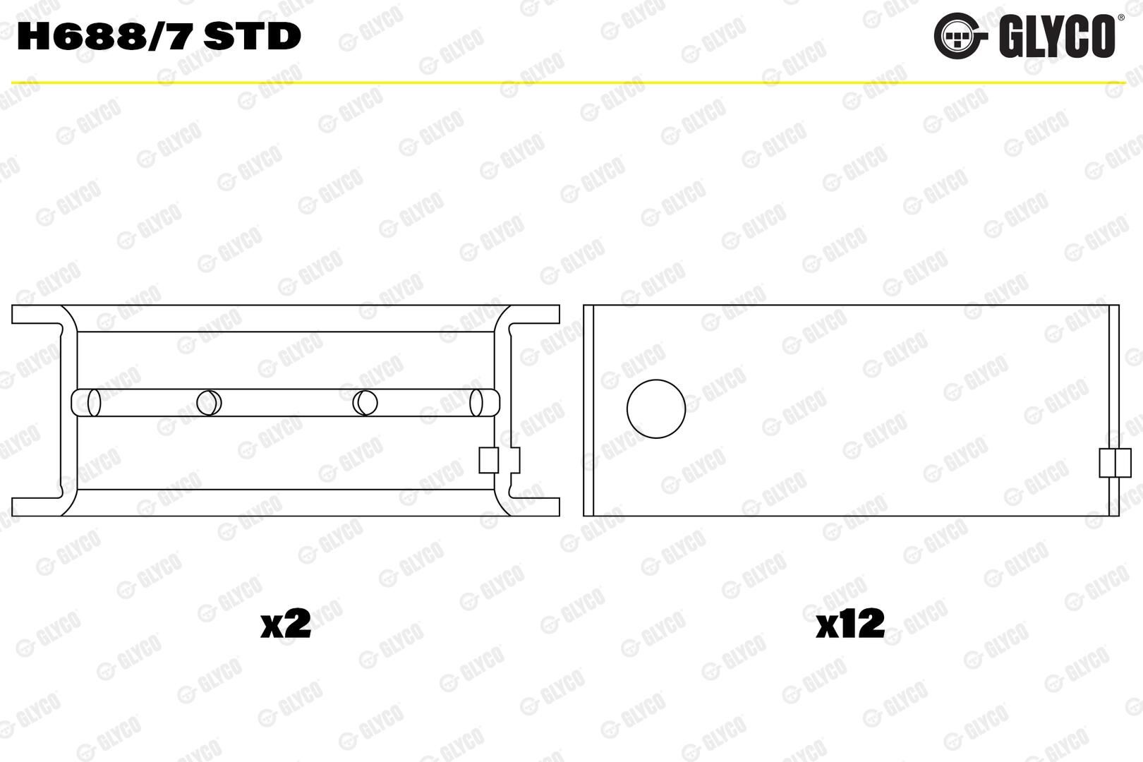GLYCO H688/7 STD - Kurbelwellenlager