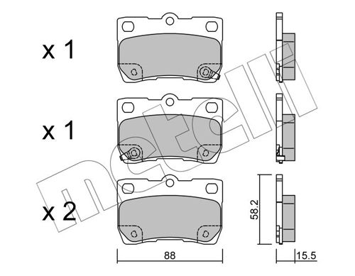 Brake Pad Set, disc brake 22-0761-0