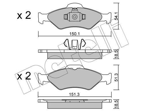 Brake Pad Set, disc brake 22-0315-0