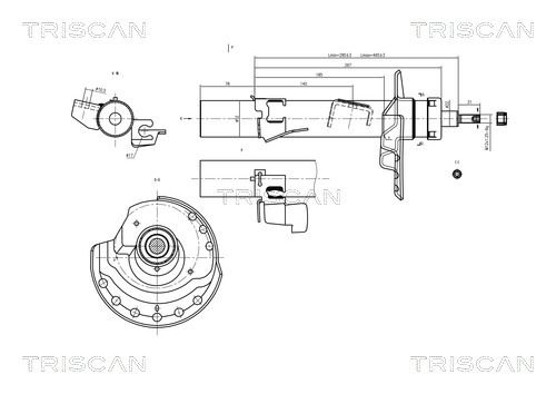 8705 16103 TRISCAN lengéscsillapító