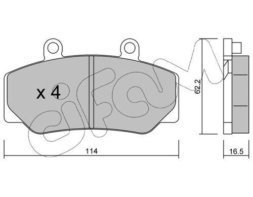 Brake Pad Set, disc brake 822-075-0