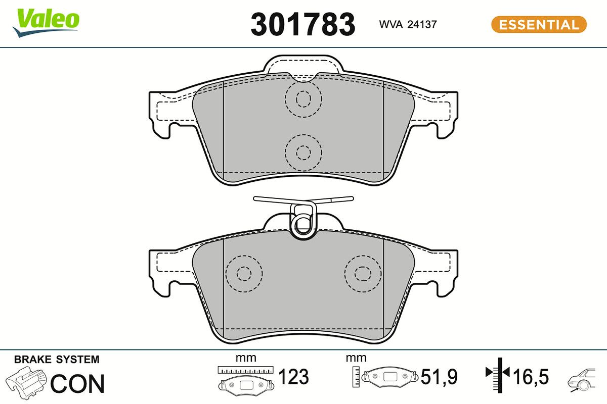 Bremsbelagsatz, Scheibenbremse