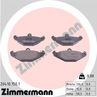 Brake Pad Set, disc brake 20410.150.1