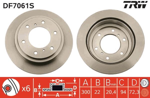 TRW BRAKE DISC - TecDoc 1