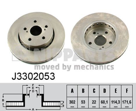 J3302053 NIPPARTS féktárcsa