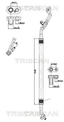 TRISCAN 9010 10015 - Hochdruck-/Niederdruckleitung, Klimaanlage