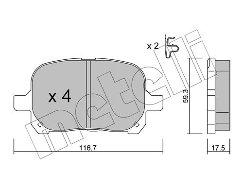 Brake Pad Set, disc brake 22-0429-0