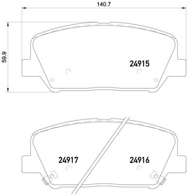 Brake Pad Set, disc brake P 30 065X