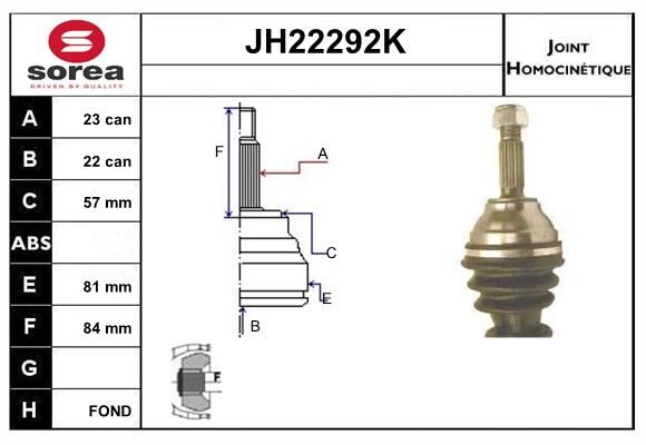 KIT CV JOINT AVEC KR083 - SCENIC