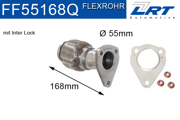 LRT FF55168Q - Reparaturrohr, Katalysator