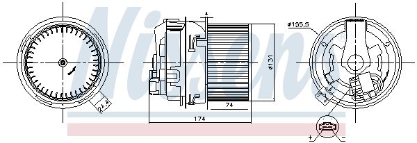 87593 NISSENS Utastér-ventilátor