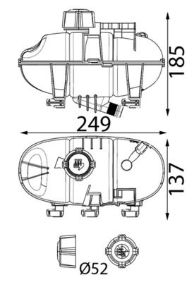 MAHLE CRT 335 000S - Ausgleichsbeh&auml;lter, K&uuml;hlmittel