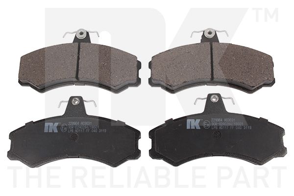 Bremsbelagsatz, Scheibenbremse