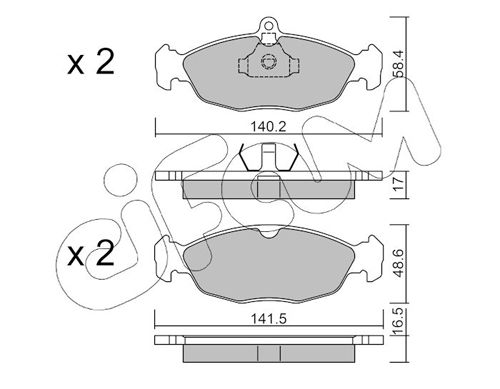 Brake Pad Set, disc brake 822-077-0