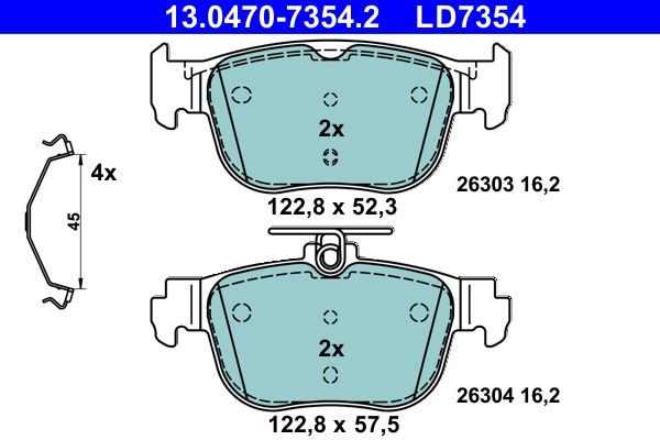 Brake Pad Set, disc brake 13.0470-7354.2