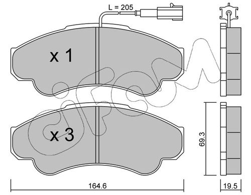 Brake Pad Set, disc brake 822-326-0