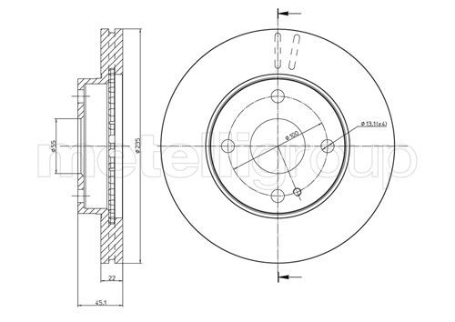 METELLI 23-0617 - Bremsscheibe