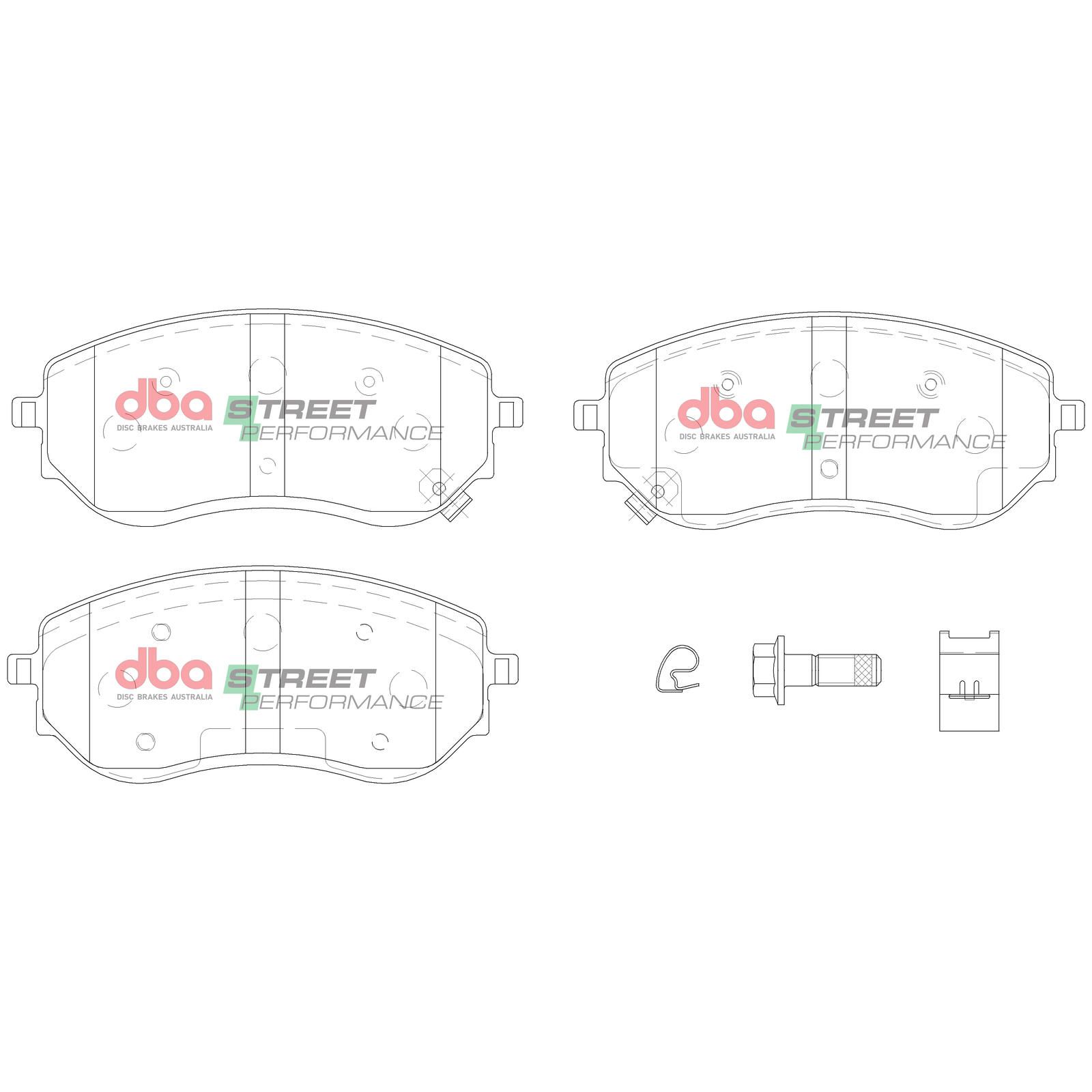 DBA SP STREET PERFORMANCE BRAKE PADS [  Mercedes-Benz X250 2018 - On F ] - TecDoc Only