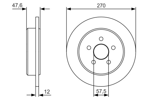 0 986 479 V43 BOSCH féktárcsa