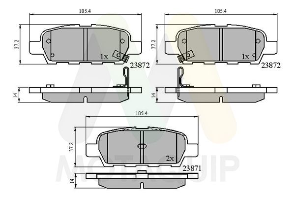 Bremsbelagsatz, Scheibenbremse