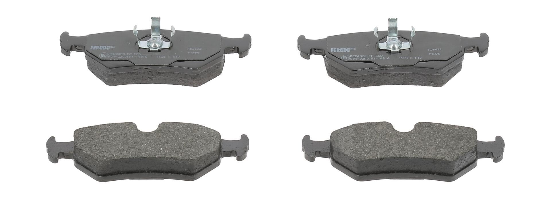 Bremsbelagsatz, Scheibenbremse