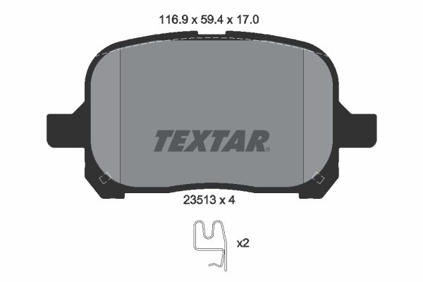 Brake Pad Set, disc brake 2351302