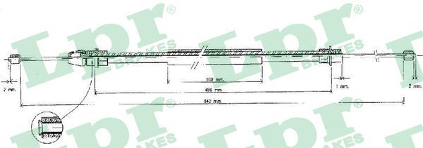 Cable Pull, parking brake C0630B