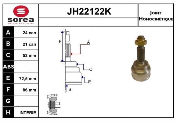 KIT CV JOINT AVEC KR066 - 323