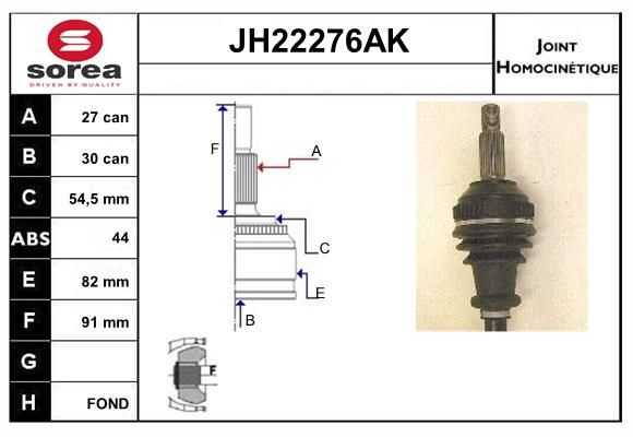 KIT CV JOINT AVEC KR089 - MONDEO